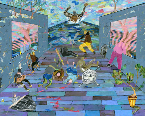 Artist painter Hiro Kurata painting