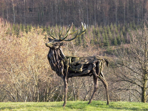 Driftwood sculptures by artist Heather Jansch