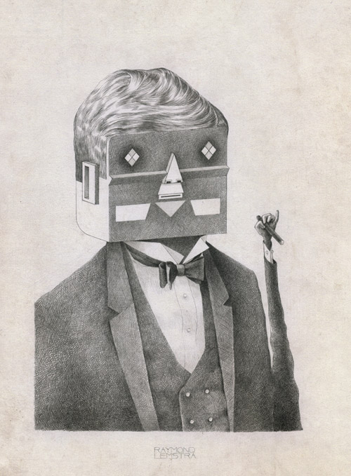 Drawings by artist Raymond Lemstra