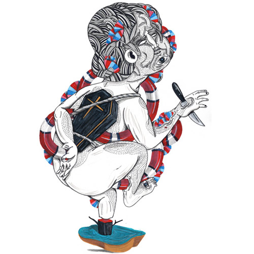 Drawings by artist Dimas Forchetti