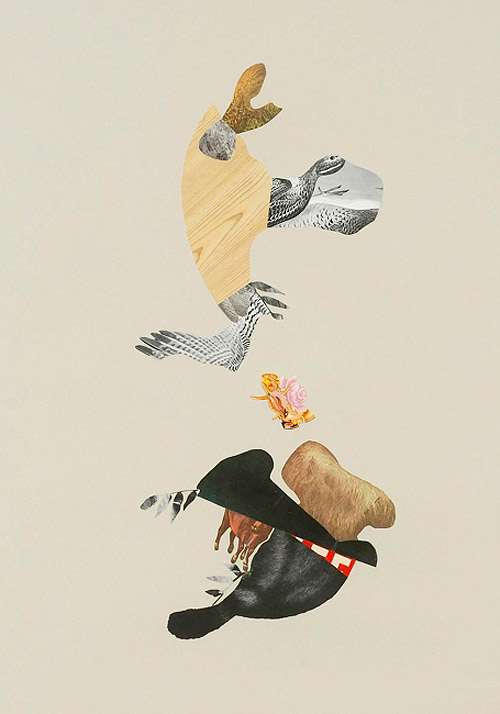 Collages by artist erika lawlor schmidt
