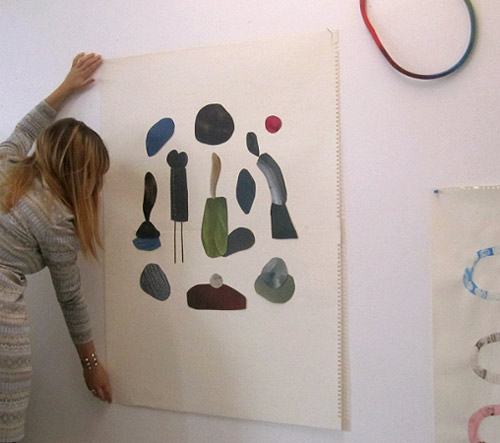 Sculptures and collages by artist Malin Gabriella Nordin