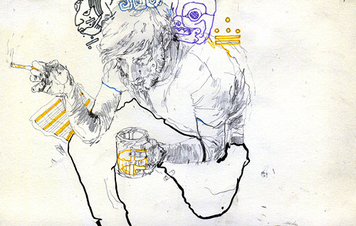 Drawings by artist Michael Verita