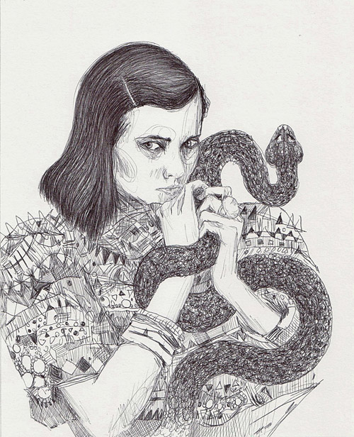 Drawings by artist Moni Lewandowski