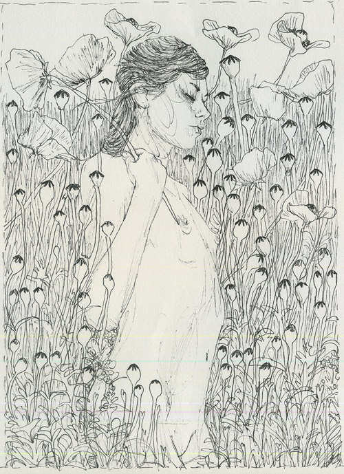 Drawings by artist Moni Lewandowski