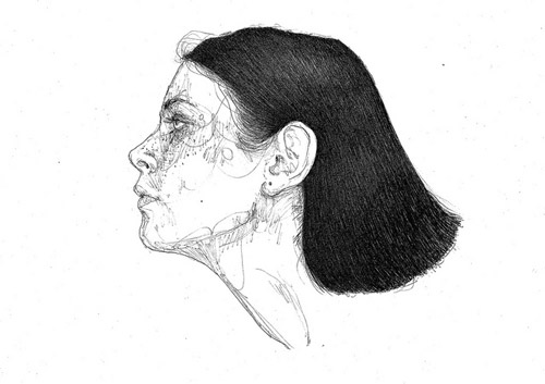Drawings by artist Moni Lewandowski