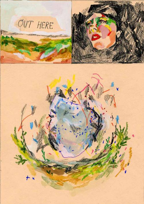 Comics by artist Aidan Koch drawings