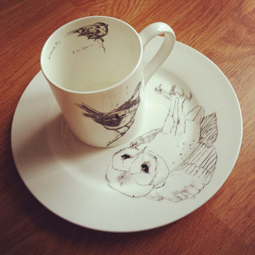 Elli Popp Cup and Saucer Giveaway drawings by Edwyn Collins
