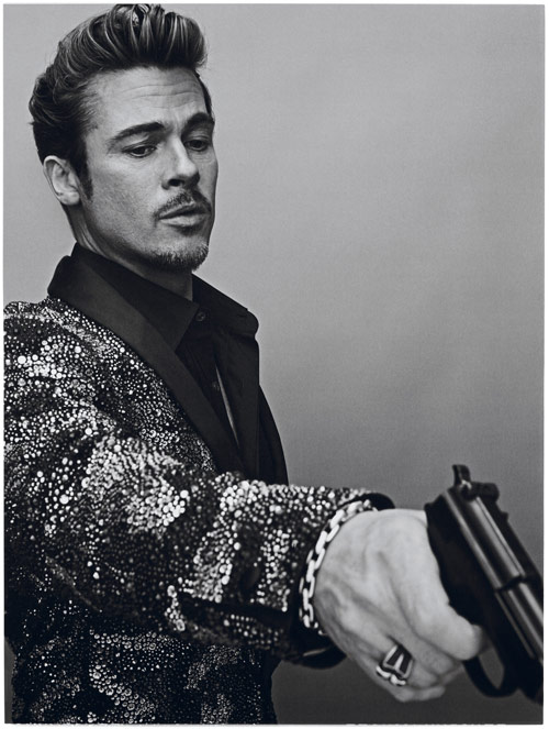 Brad Pitt portraits in Interview Magazine