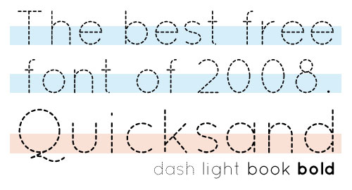 best free font 2008 quicksand