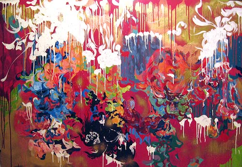 stephanie toppin painting drip abstract