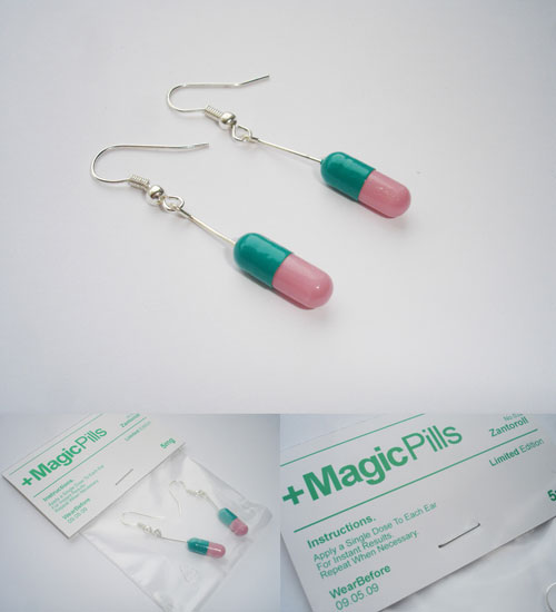 magic pills the drugstore ear rings