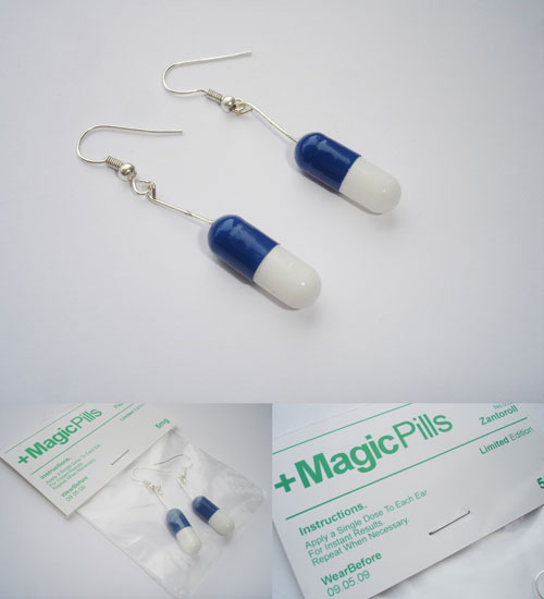 magic pills the drugstore ear rings