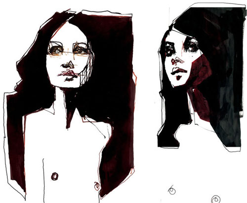 stina persson fashion illustration illustrator drawing watercolor paint ink
