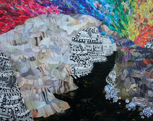 hilary pecis collage illustration illustrator