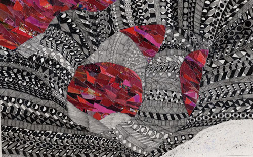 hilary pecis collage illustration illustrator