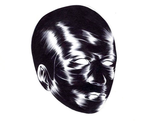 shawn kuruneru drawing artist montreal ink black white