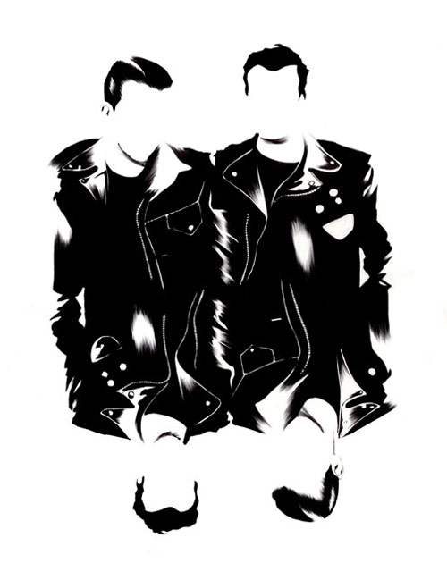 shawn kuruneru drawing artist montreal ink black white