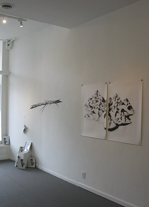 shawn kuruneru drawing artist montreal ink black white