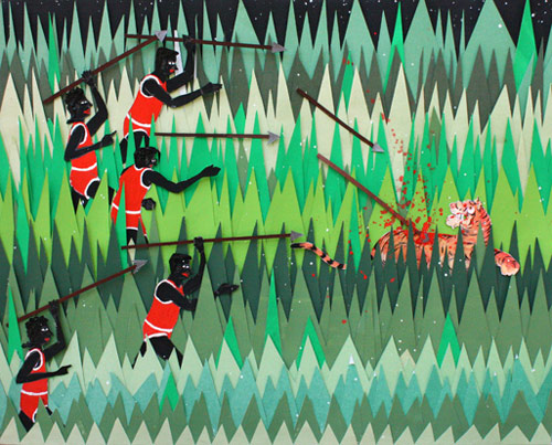 devin troy strother artist painting painter cut paper