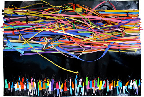 devin troy strother artist painting painter cut paper