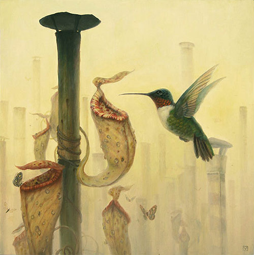artist painter painting humming bird martin wittfooth