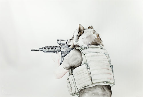 amy ross artist painter painting steven zevitas wolf brother soldier  gallery