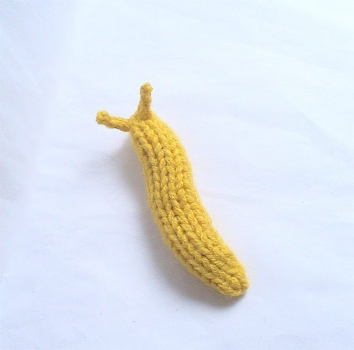 giant knit banana slug etsy lullabylily
