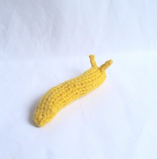 giant knit banana slug etsy lullabylily