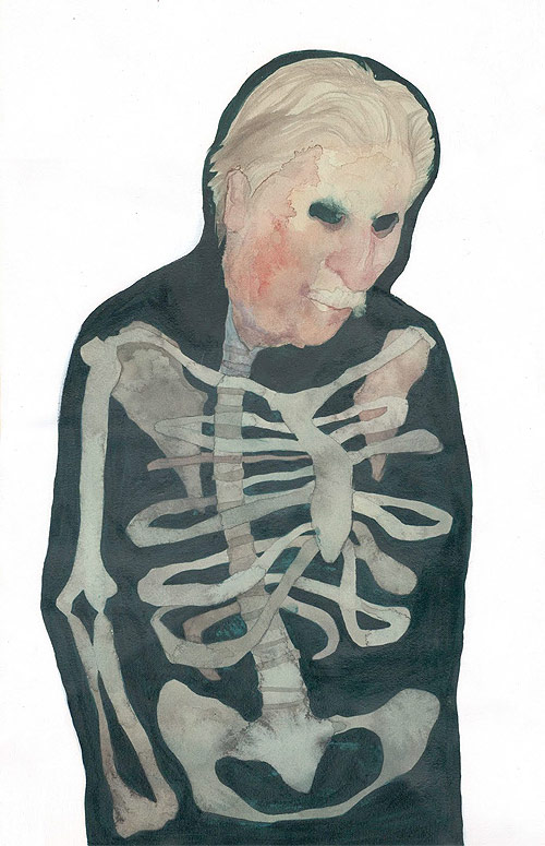 Artist illustrator Kaeleen Wescoat - Oneill drawing