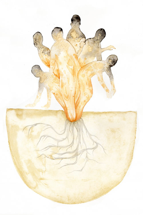 Artist illustrator Kaeleen Wescoat - Oneill drawing