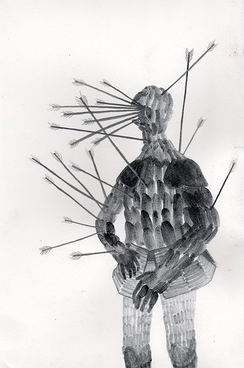 Artist illustrator Kaeleen Wescoat - Oneill drawing