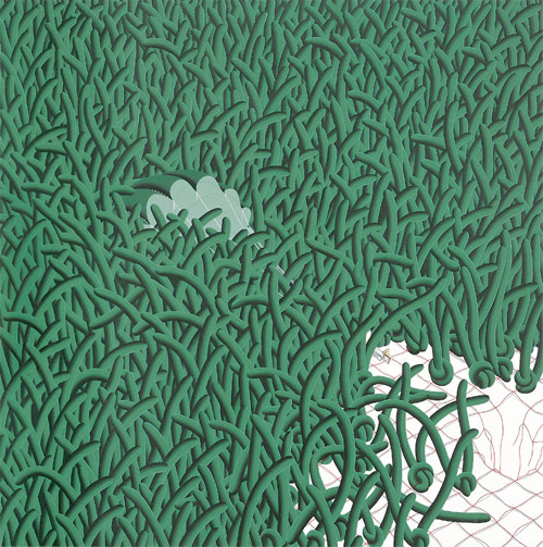 song myung-jin painter blades of grass painting