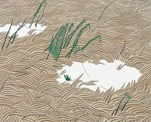 song myung-jin painter brown straw painting