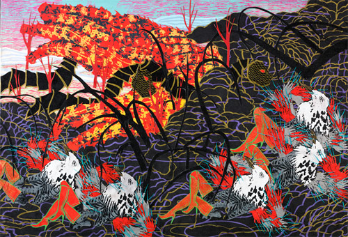 artist jungil hong collage print sculpture