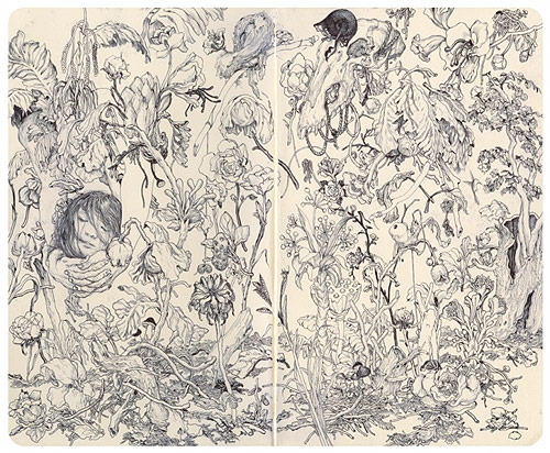 james jean artist painter painting sketches drawing illustrator