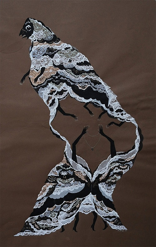 Lady Monsters gouache drawings by artist illustrator Katy Horan 