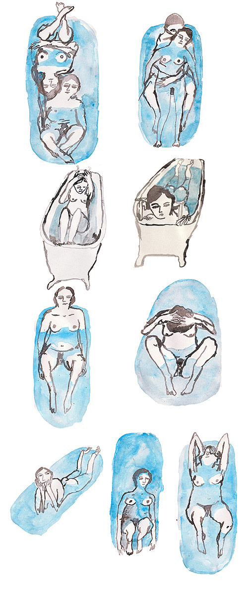 Illustrator Pia Bramley drawing illustration