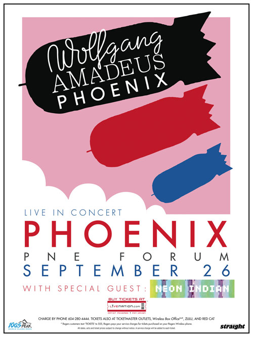 phoenix with neon indian concert vancouver ticket giveaway