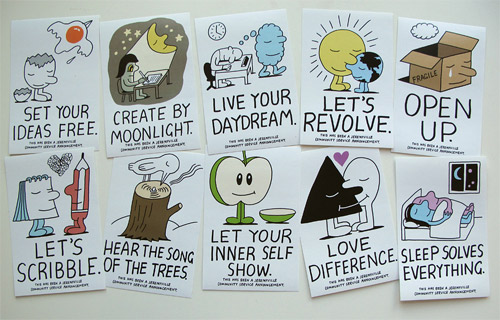 artist drawings by jeremyville community service announcements