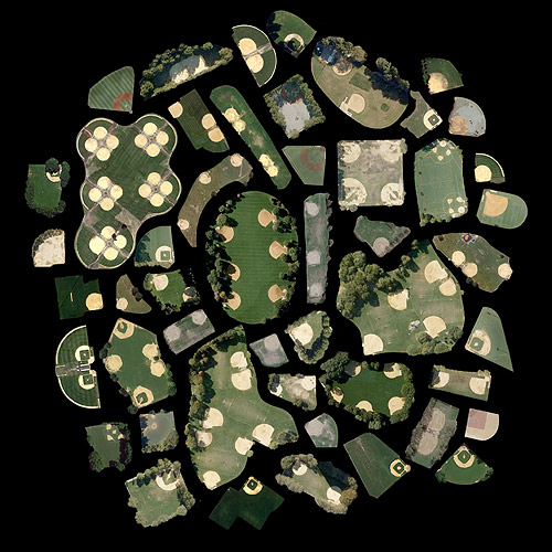Satellite Collections by artist Jenny Odell collected from Google satellite view
