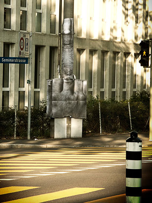 Photographic wheat pastes by street artists Mentalgassi