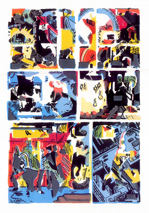 Artist screenprints John David Deardourff