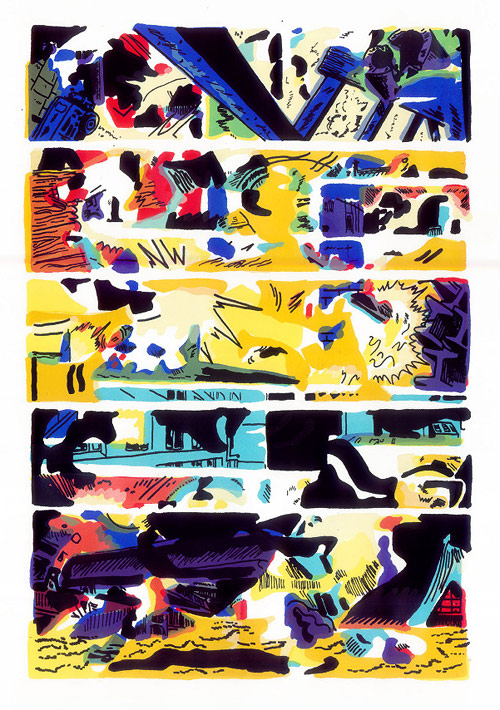 Artist screenprints John David Deardourff