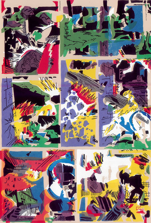 Artist screenprints John David Deardourff