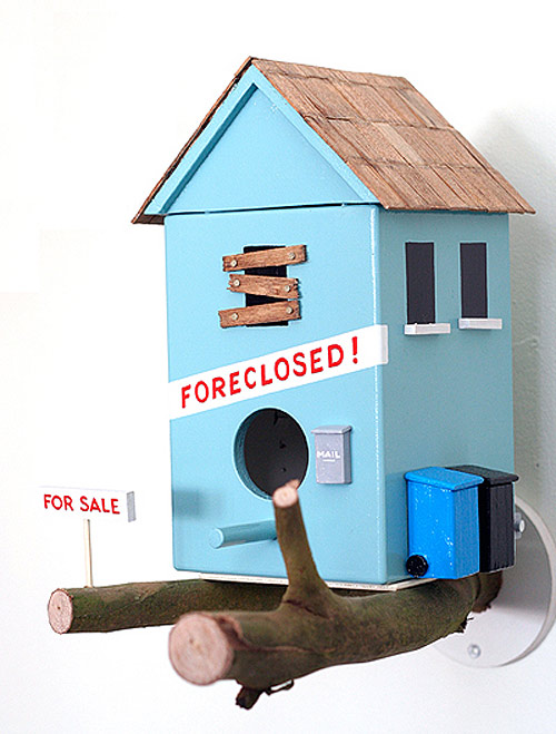 Birdhouses by artist Jeff Canham