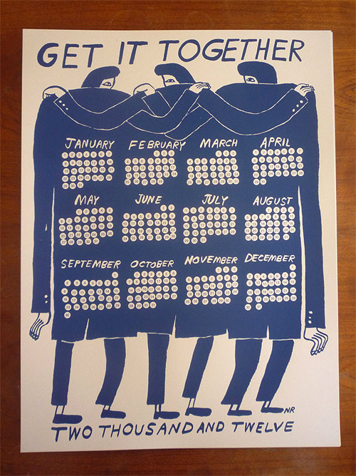 2012 Calendar by artist illustrator Nathaniel Russell