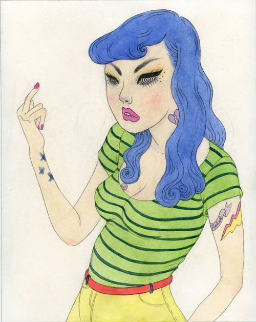 Drawings by artist Sashiko Yuen