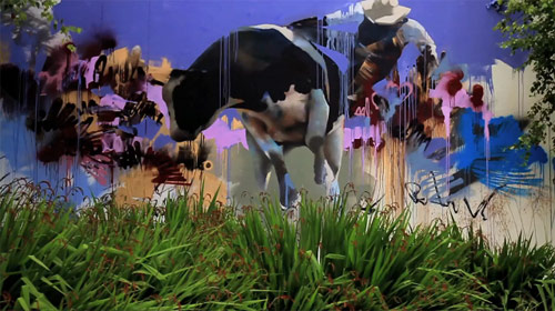 Artist painter Conor Harrington Black Herds Of The Rain