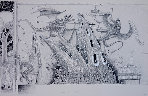 Drawings by artist Jesse Balmer